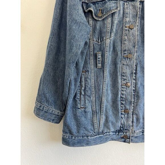 Levi's Premium Men’s Original Dark Blue Denim Trucker Jean Jacket Size Small - Picture 6 of 10